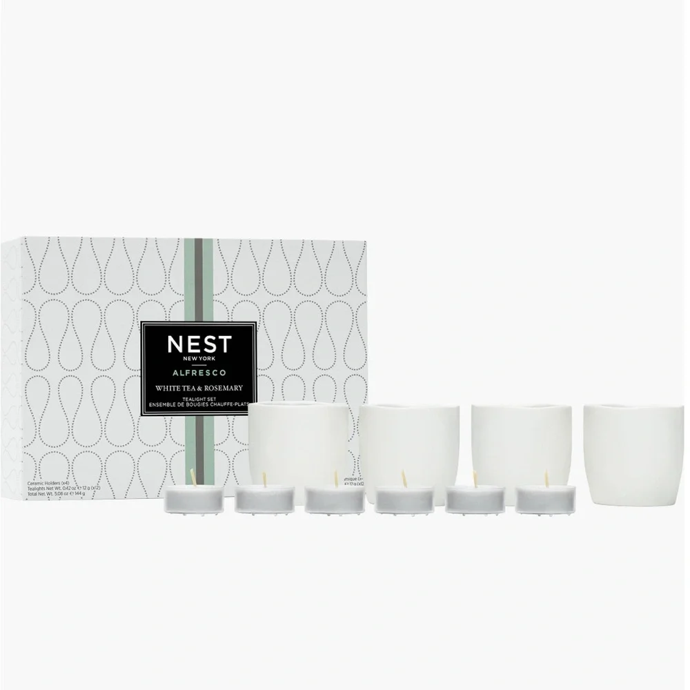 NEST New York White Tea & Rosemary Tealight Candle Set